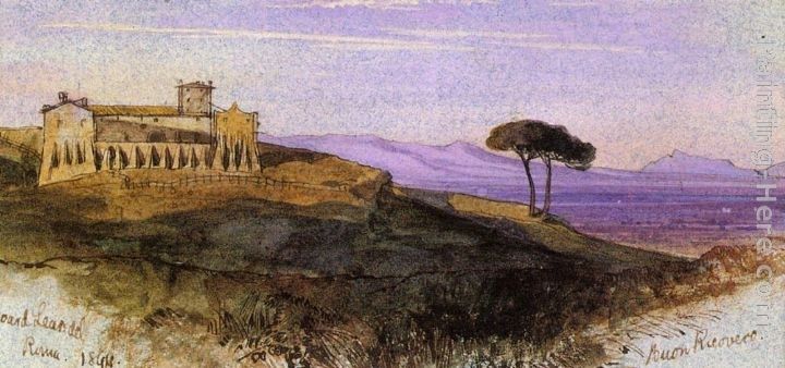 Edward Lear A View in the Roman Compagna